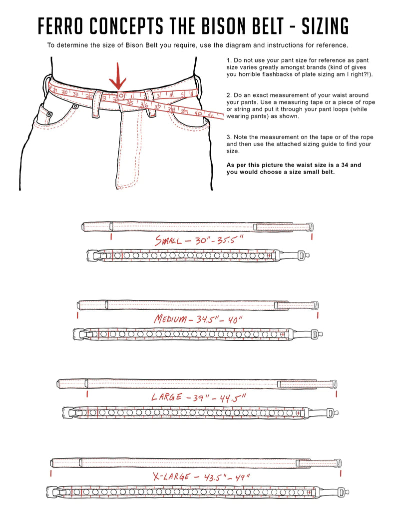 Ferro Concepts The Bison Belt size